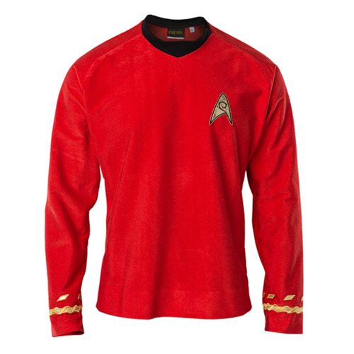 Star Trek the Original Series 50th Anniversary Operations Red Velour Line Tunic